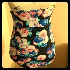 Floral Bodycon Mini Skirt